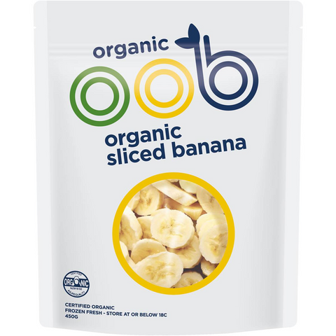 Oob Organic Frozen Sliced Banana 450g