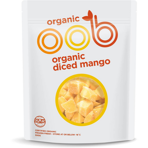 Oob Organic Frozen Diced Mango 500g