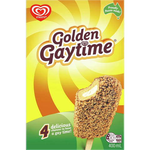 Golden Gaytime Streets Ice Cream Original Original 100ml X 4 Pack