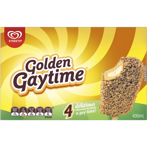 Golden Gaytime Streets Ice Cream Original Original 100ml X 4 Pack