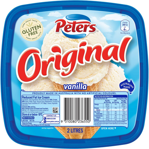 Peters Original Vanilla Ice Cream 2l