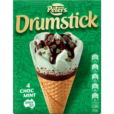 Peters Drumstick Chocolate Mint 4 Pack