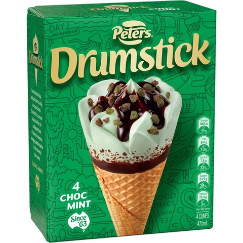 Peters Drumstick Chocolate Mint 4 Pack