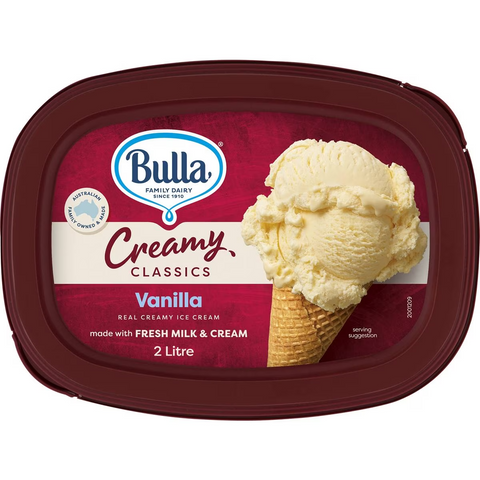 Bulla Creamy Classics Ice Cream Vanilla 2l