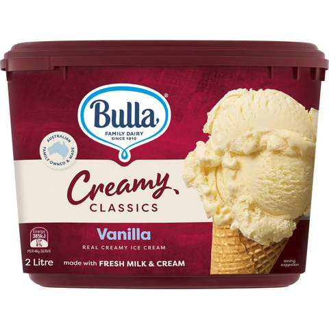 Bulla Creamy Classics Ice Cream Vanilla 2l