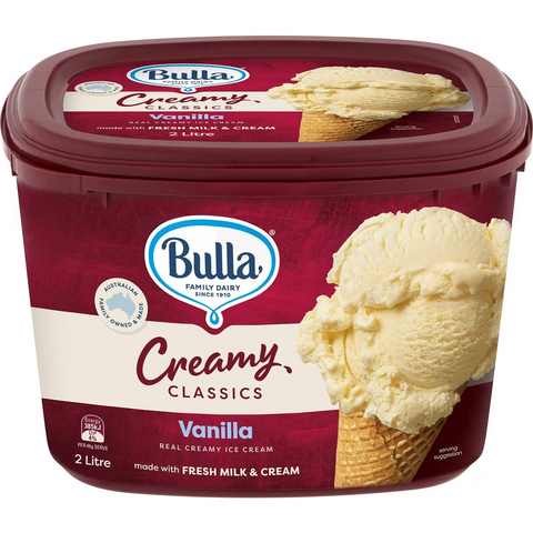 Bulla Creamy Classics Ice Cream Vanilla 2l