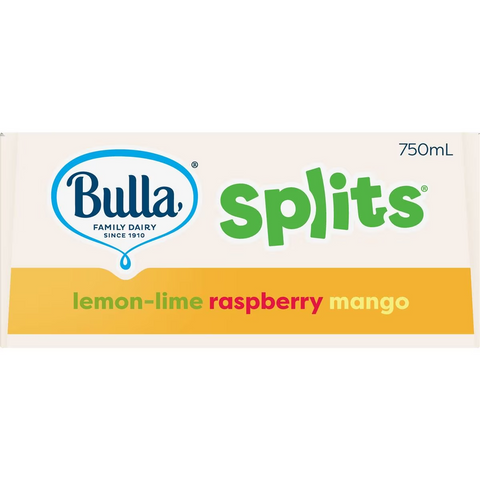 Bulla Splits Multipack Raspberry, Mango & Lemon Lime 10 Pack