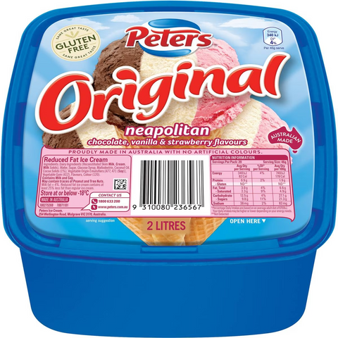 Peters Original Neapolitan Ice Cream 2l