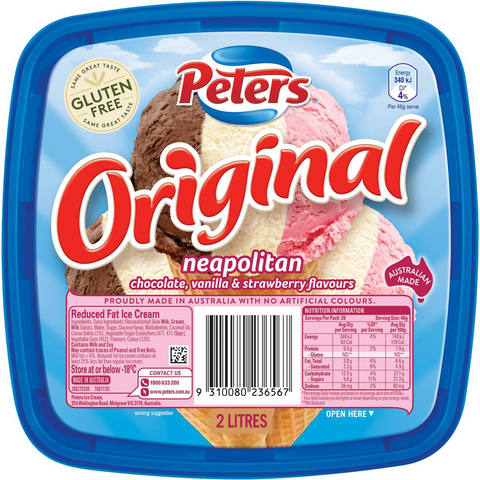 Peters Original Neapolitan Ice Cream 2l