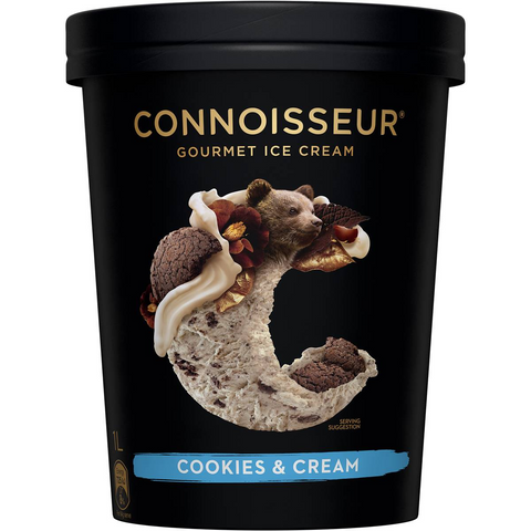 Connoisseur Ice Cream Cookies & Cream 1l Tub