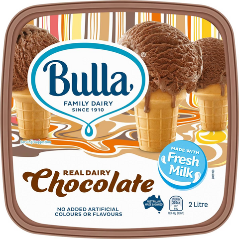 Bulla Real Dairy Chocolate Ice Cream 2l