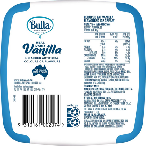 Bulla Vanilla Ice Cream 2l