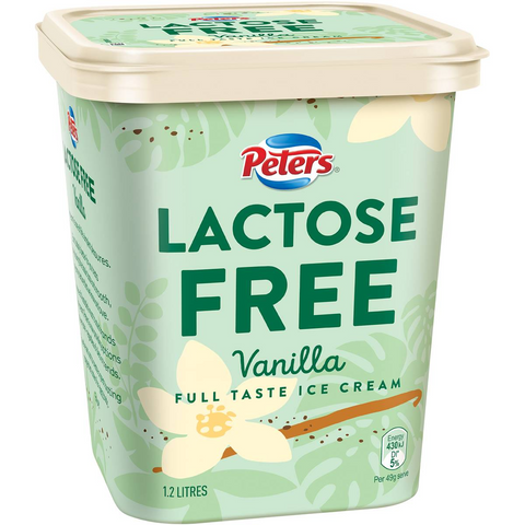 Peters Lactose Free Vanilla Tub 1.2l