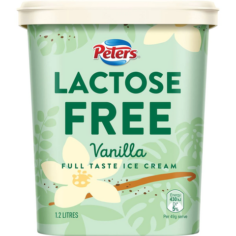 Peters Lactose Free Vanilla Tub 1.2l