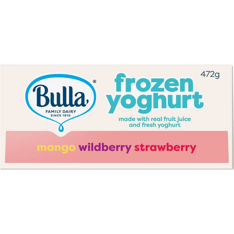 Bulla Frozen Yoghurt Strawberry, Mango & Wildberry 8 Pack