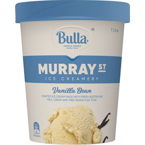 Bulla Murray St Ice Creamery Vanilla Bean Ice Cream 1l