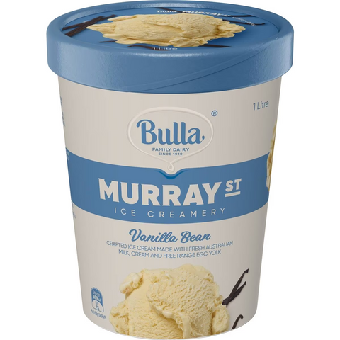 Bulla Murray St Ice Creamery Vanilla Bean Ice Cream 1l