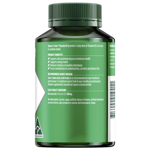 Natures Own Vitamin B3 500mg 120 Tablets