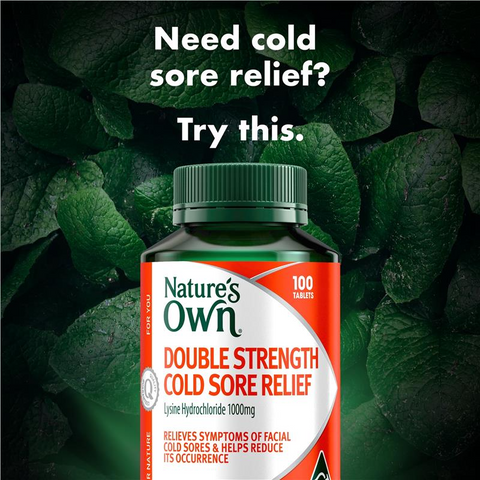 Nature's Own Cold Sore Relief Double Strength for Immune Support - 100 Tablets