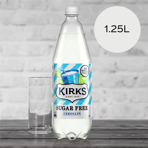 Kirks Sugar Free Lemonade Soft Drink Bottle 1.25l