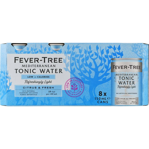 Fever-tree Mediterranean Light Tonic Water 8 X 150ml