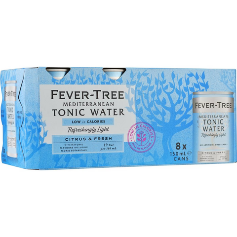 Fever-tree Mediterranean Light Tonic Water 8 X 150ml