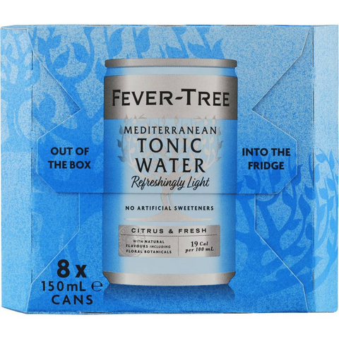 Fever-tree Mediterranean Light Tonic Water 8 X 150ml