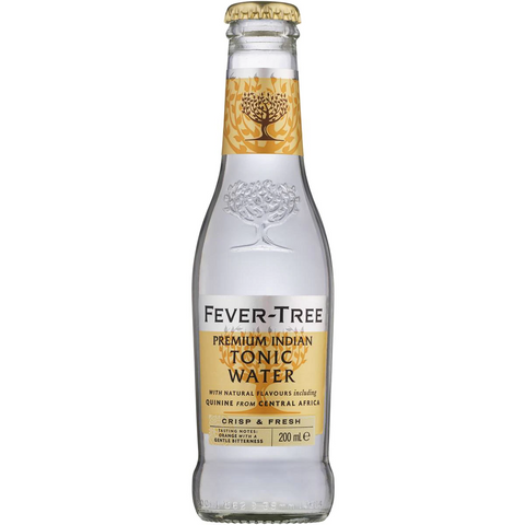 Fever-tree Premium Indian Tonic Water Bottles 200ml X 4 Pack