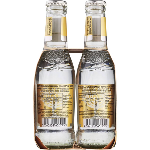 Fever-tree Refreshingly Light Premium Indian Tonic Water Bottles 200ml X 4