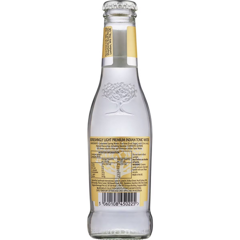 Fever-tree Refreshingly Light Premium Indian Tonic Water Bottles 200ml X 4