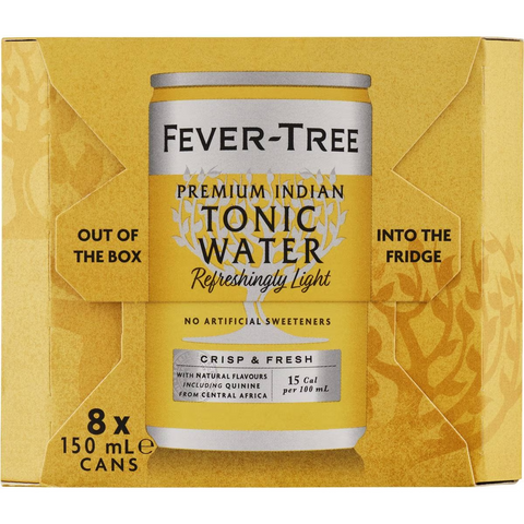 Fever-tree Refreshingly Light Indian Tonic Water 150ml X 8 Pack