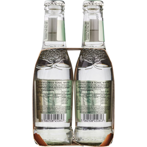 Fever-tree Elderflower Tonic Water Bottles 200ml X 4 Pack