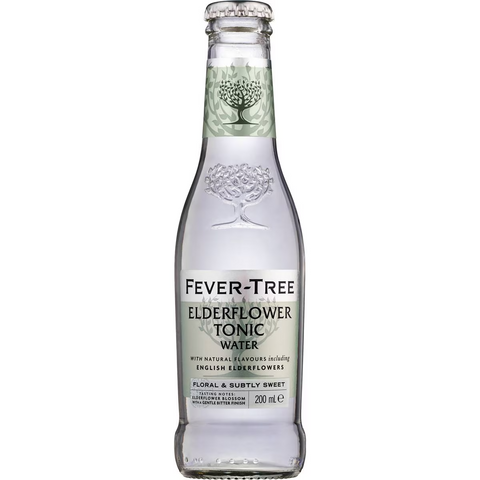 Fever-tree Elderflower Tonic Water Bottles 200ml X 4 Pack