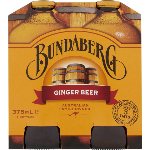 Bundaberg Ginger Beer 375ml X4 Pack