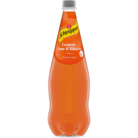 Schweppes Lemon Lime Bitters Soft Drink Classic Mixers Bottle 1.1l