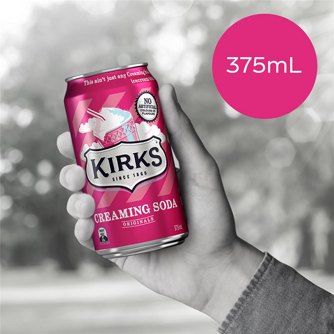 Kirks Creaming Soda Cans 375ml X10 Pack