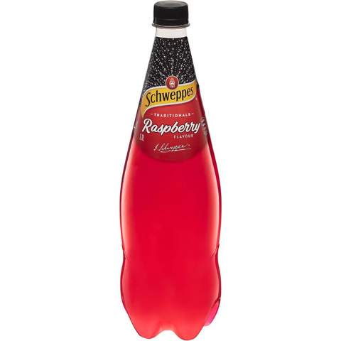 Schweppes Traditional Raspberry Soft Drink Bottle 1.1l