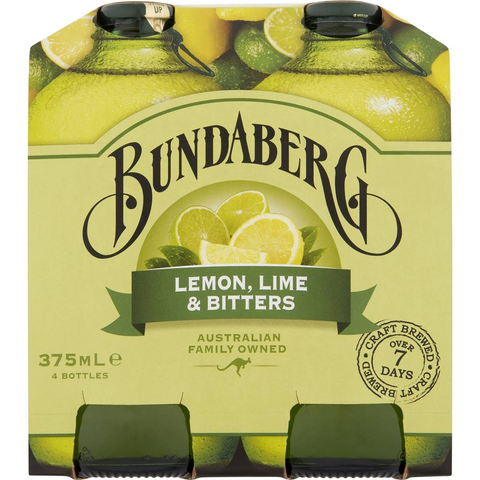 Bundaberg Lemon Lime & Bitters 375ml X4 Pack