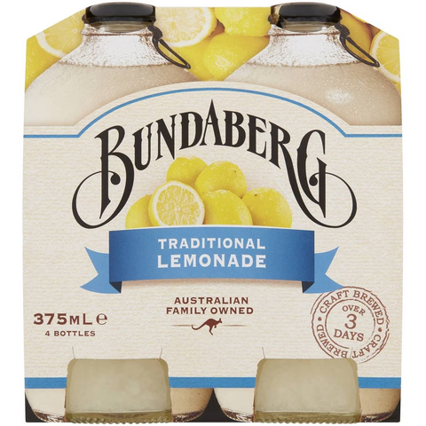 Bundaberg Traditional Lemonade 4x375ml 4x375ml