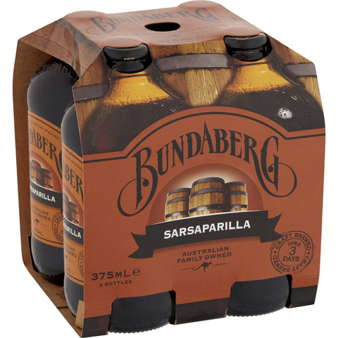 Bundaberg Sarsaparilla 375ml X4 Pack