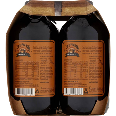 Bundaberg Sarsaparilla 375ml X4 Pack