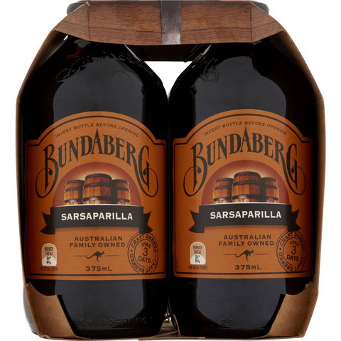 Bundaberg Sarsaparilla 375ml X4 Pack