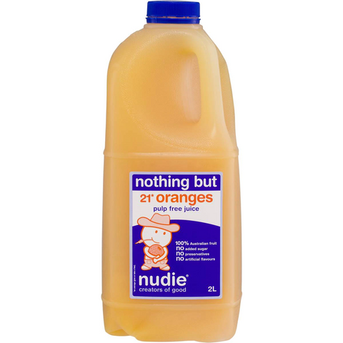 Nudie Nothing But Oranges Pulp Free Juice 2l