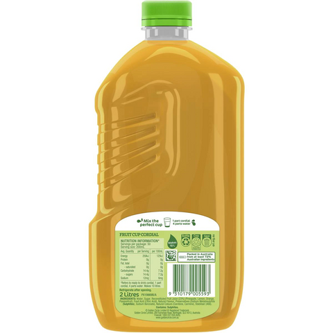 Golden Circle Fruit Cup Cordial Pineapple Drink Cordials 2l