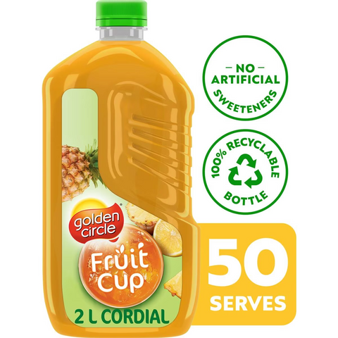 Golden Circle Fruit Cup Cordial Pineapple Drink Cordials 2l