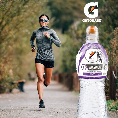 Gatorade G Active Sports Drinks Grape Water Electrolytes & Vitamins 600ml