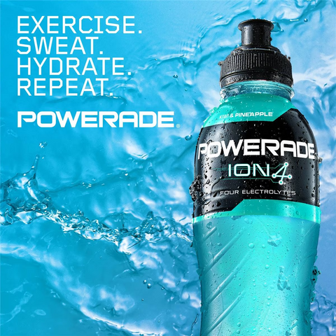 Powerade Flo Cap Ion 4 Kiwi & Pineapple Bottle 600ml