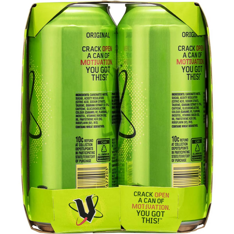 V Energy Drink 500ml X4 Pack