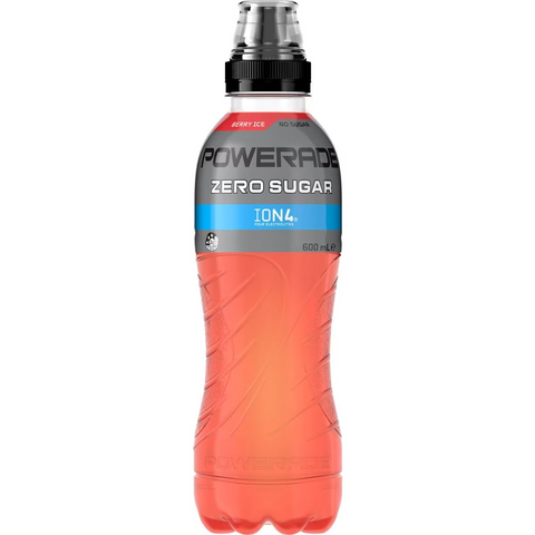 Powerade Berry Ice Zero Sports Drink Sipper Cap 600ml