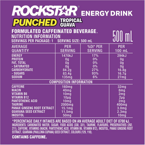 Rockstar Guava Punched Energy Drink 500ml